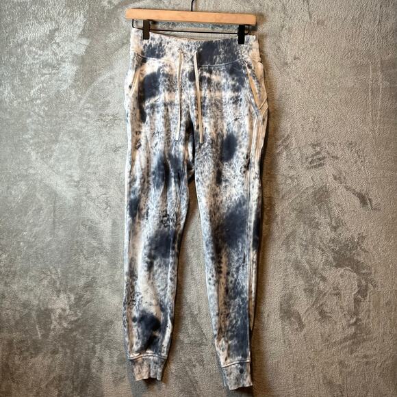 Lululemon Warm Down Jogger *28"‎ Marble Dye Classic Navy Size 4 Mid Rise W5CZ6S - Picture 1 of 7